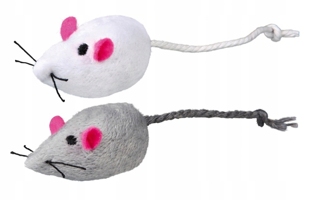 

Trixie 2 Pluszowe Myszki Z Dzwonkiem 5cm