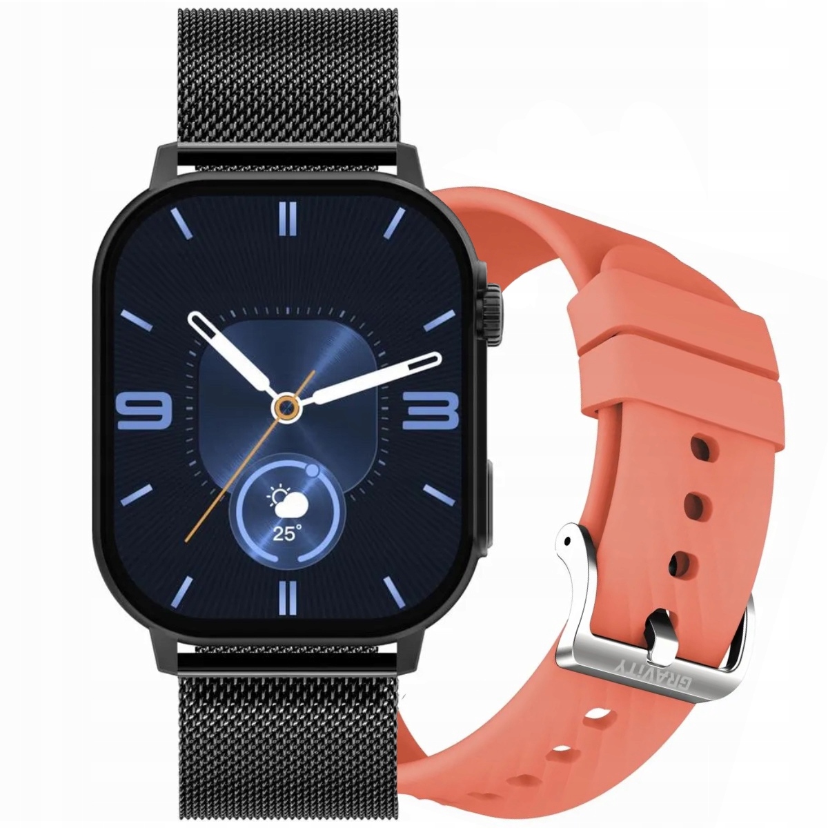 Gravity GT15-3 černo-červené chytré hodinky pro hovory