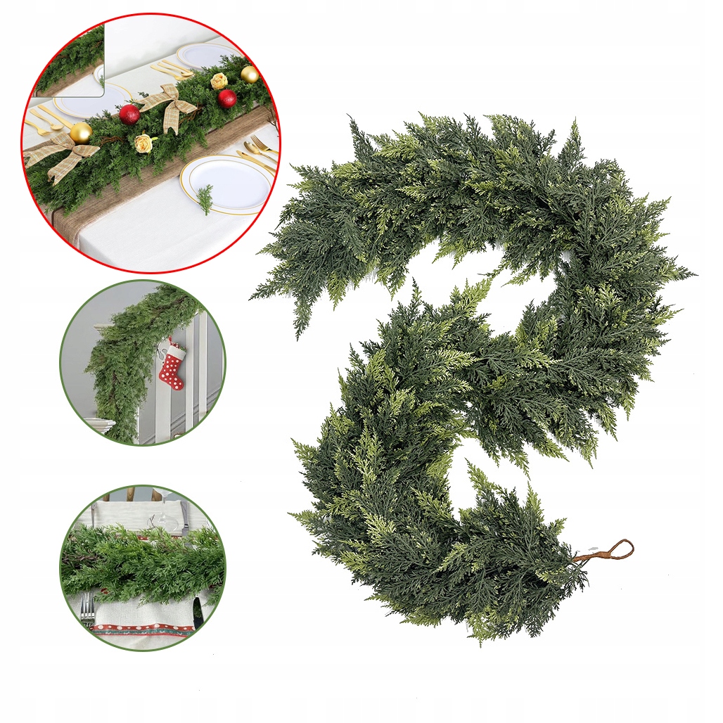 Věnec Smrková Girlanda Jako Živá Z Jedle Tuja Na Dveře 180 CM