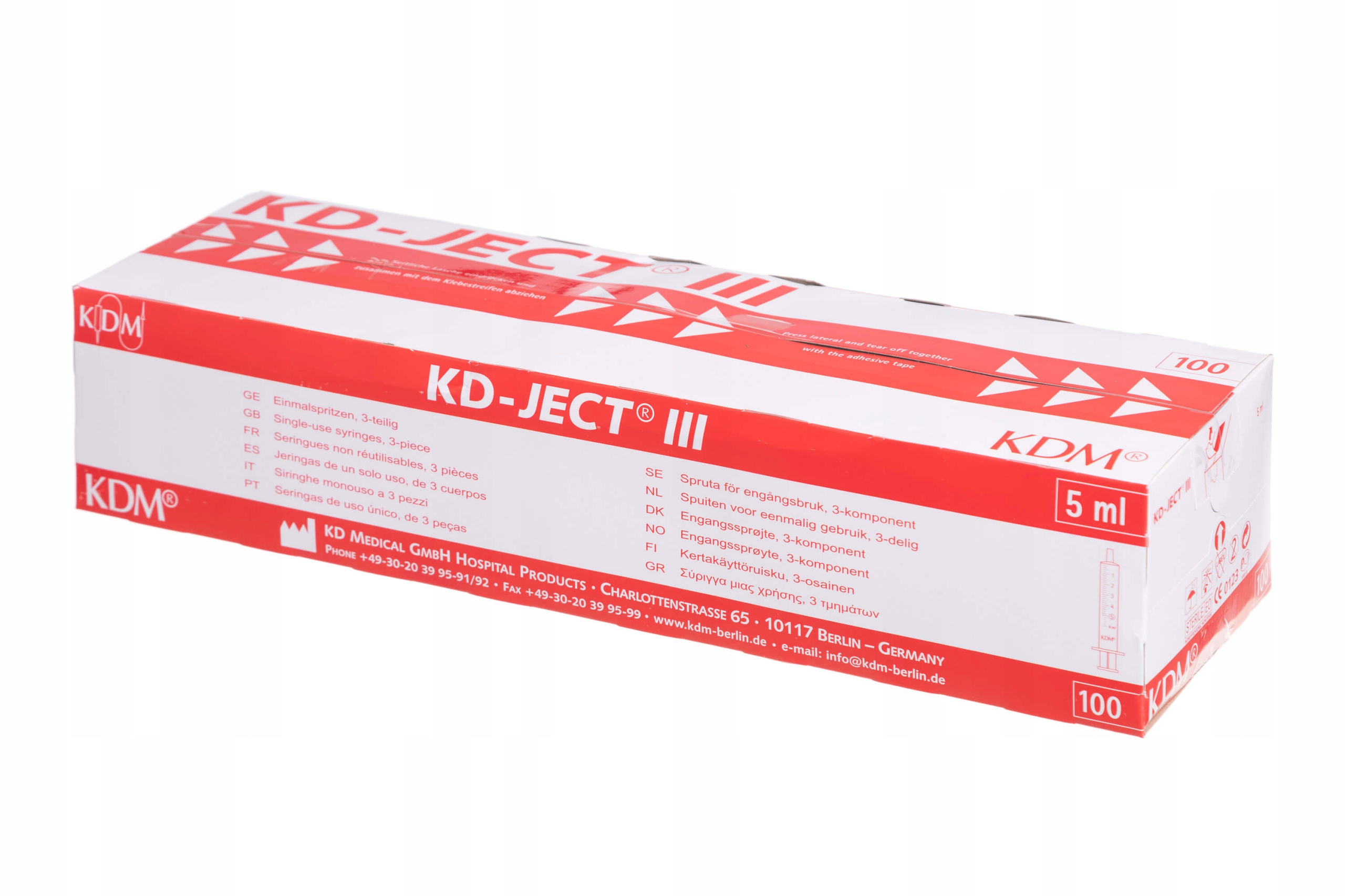 

Strzykawka 3-częściowa 5ml Luer-Lock Kd-ject III