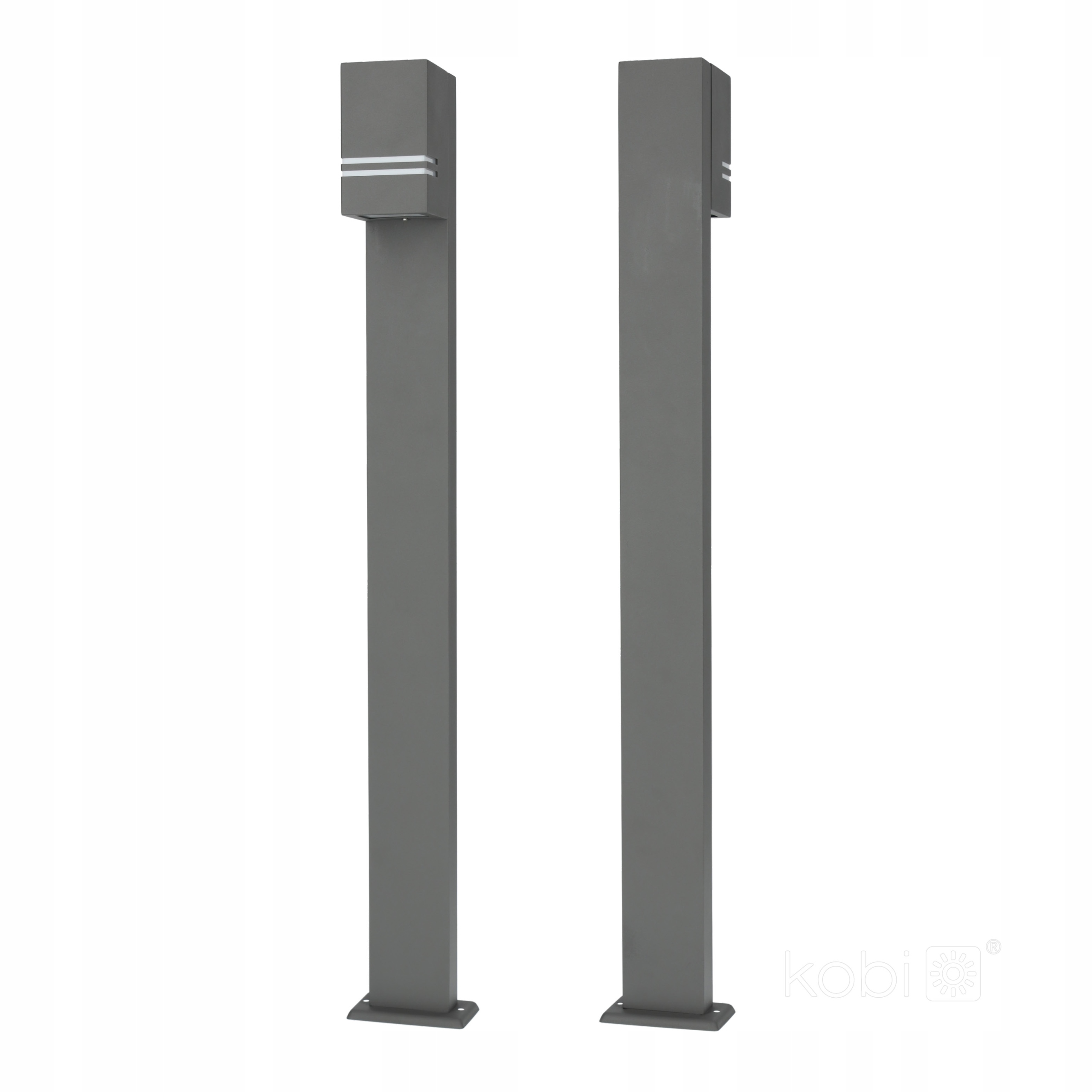 Zahradní sloupková venkovní Led lampa GU10 IP44 Šedá Quazar Kobi