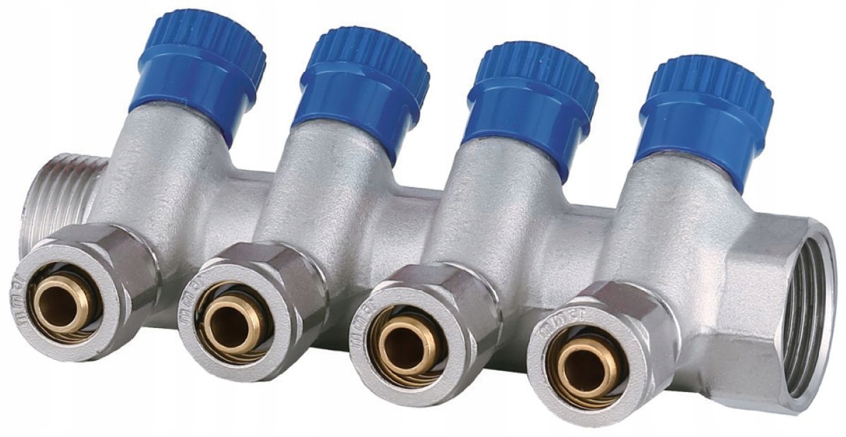 X-home Rozdělovač Pex 1“ x 16 mm 4 Okruhy Sekce Cwu Pro Studenou Vodu Mono
