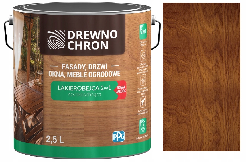 Drewnochron Laku 2V1 2,5 L, Světlý Ořech