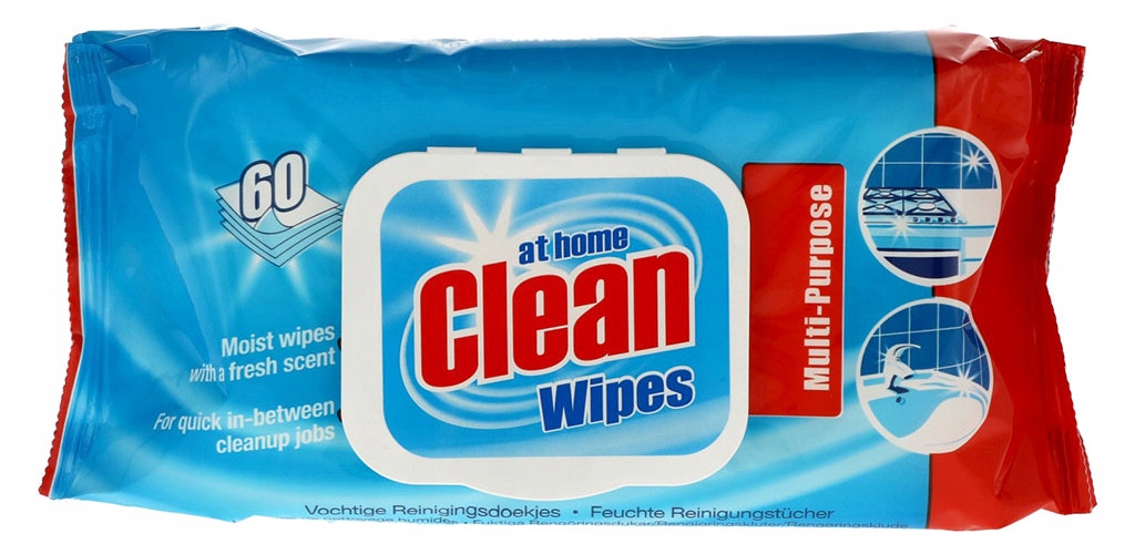 

At Home chusteczki czyszczące nawilżane Regular 60