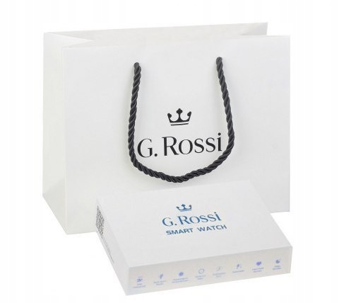 SMARTWATCH G. ROSSI SW010-11 CZARNY ELEGANCKI SPORTOWY ZEGAREK NA PREZENT Kształt koperty okrągła