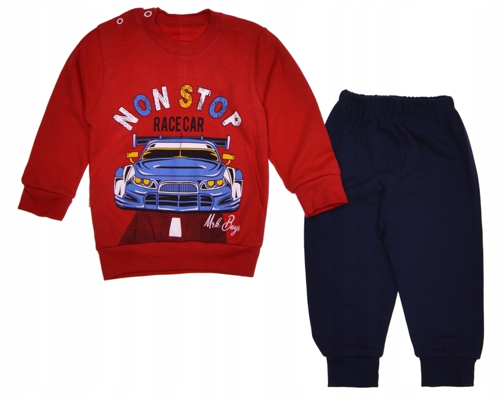 

Komplet dresowy Auto czerwony Samochód dres - 80