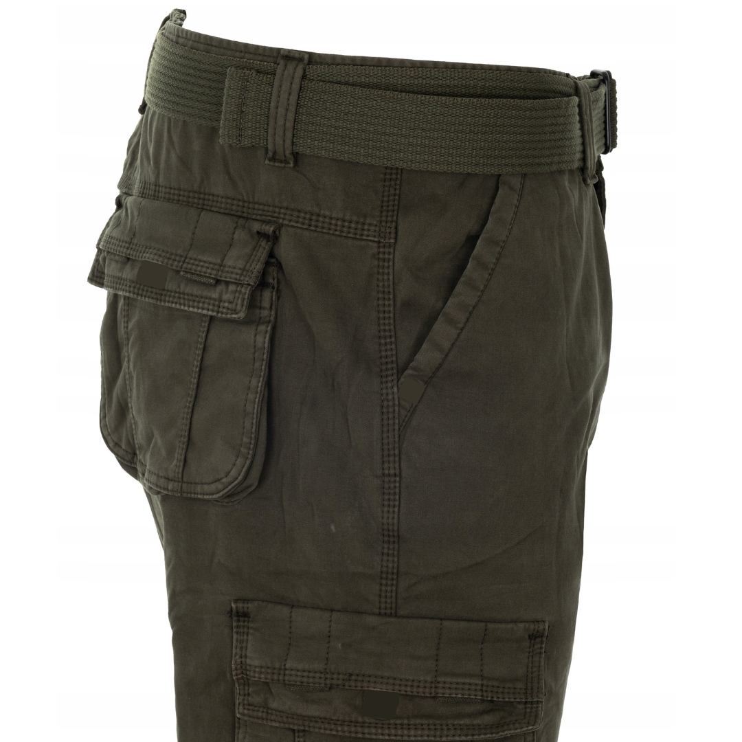 Zateplené kapsáče Zelené Teplé S Fleecem pásek bonus Iteno W30