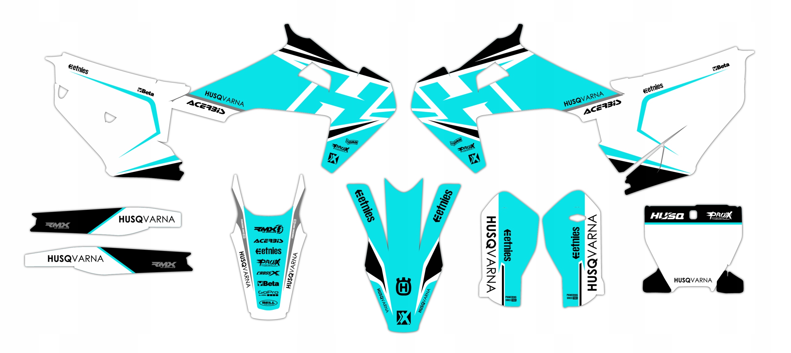 Dýha nálepky na motor Husqvarna Tc Fc 19-22