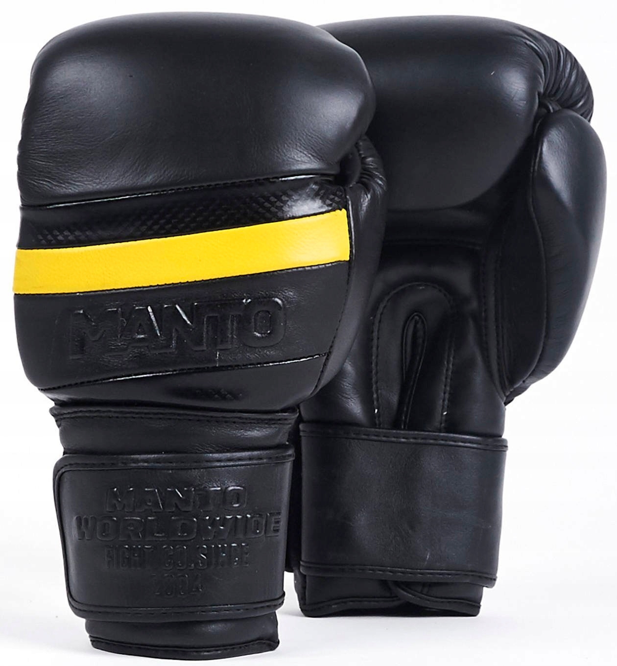 Manto Rękawice Bokserskie skóra Carbon czarne 12oz