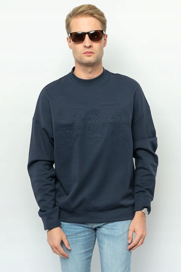 Pánská mikina Armani Exchange 6RZMAC Zjmaz tmavě modrá XXL