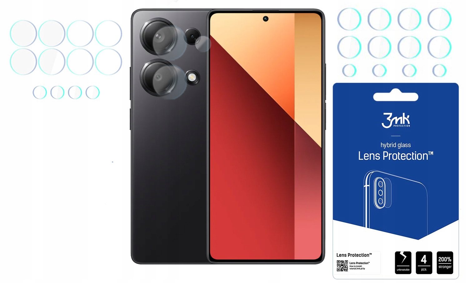 3mk Sklo na objektiv Lens Protection pro Xiaomi Redmi Note 13 Pro 4G