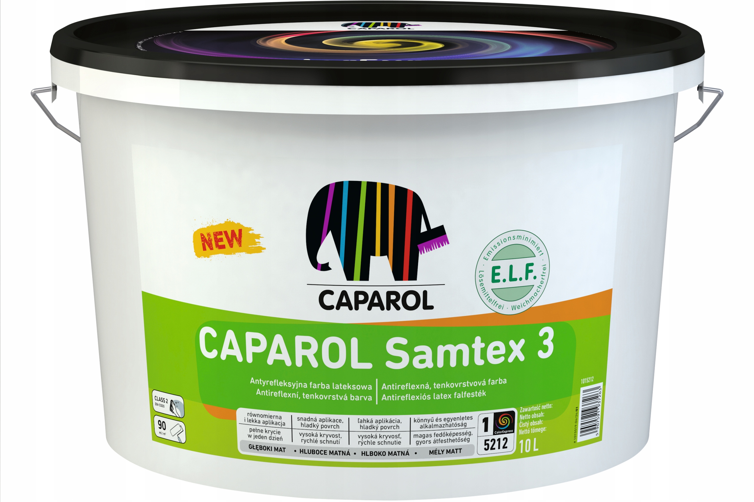 Farba Caparol Samtex 3 sufitowo-ścienna biała 10 L głęboki mat antyrefleks