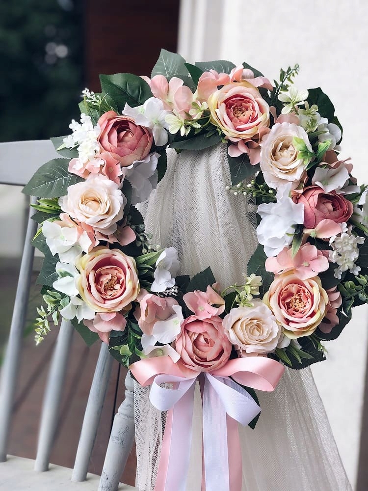 WIANEK KWIATOWY NA DRZWI WIENIEC DEKORACJA STROIK Marka inna