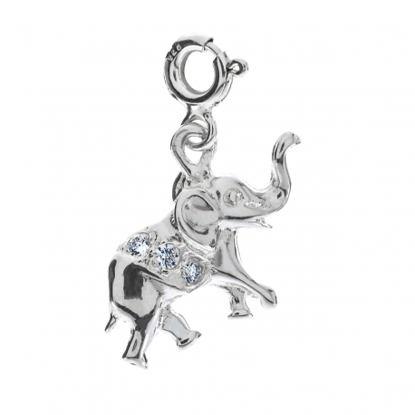 

Srebrny Charms Słonik Z Cyrkoniami Pr 925 Słoń