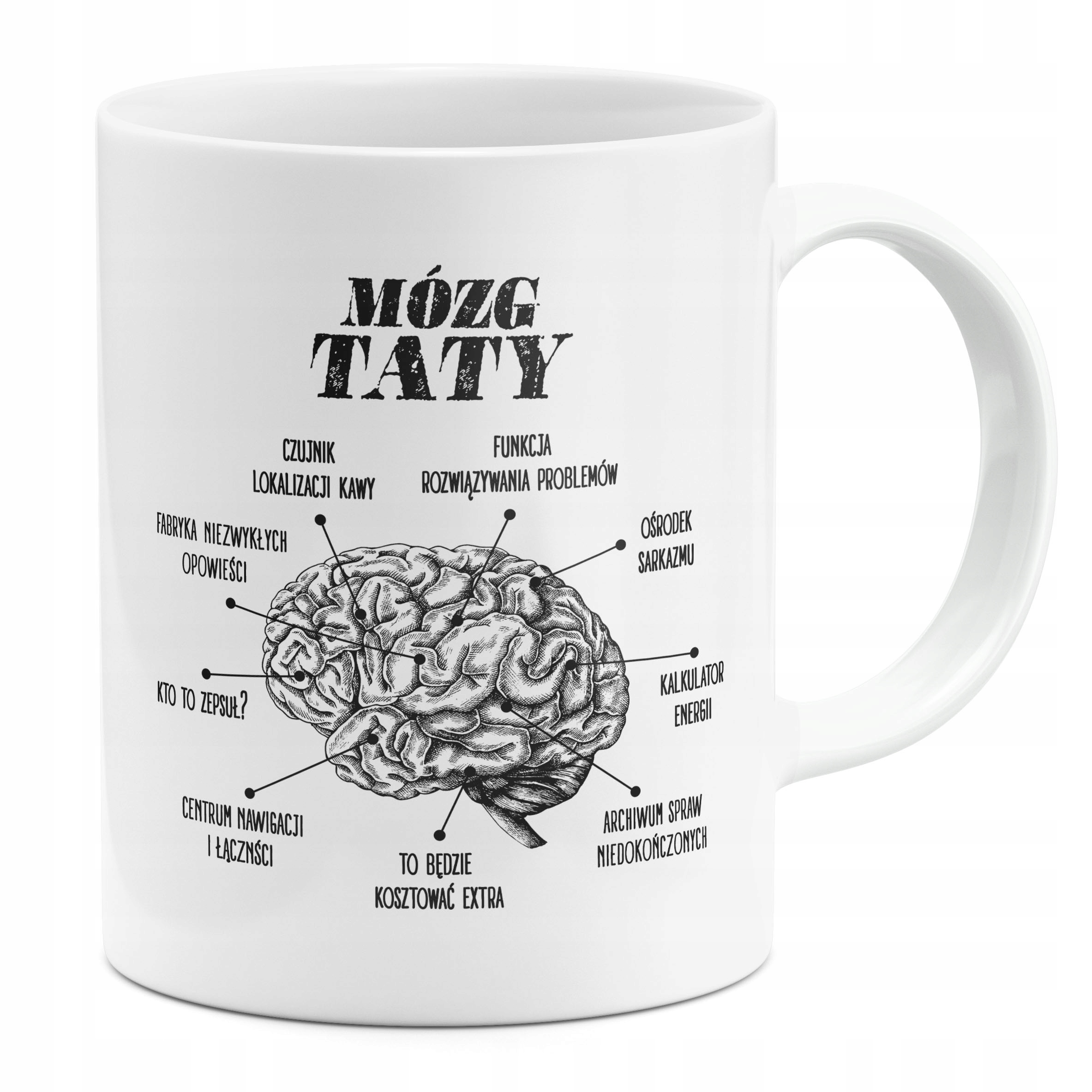 

Kubek Mózg Taty Śmieszny Dzień Ojca