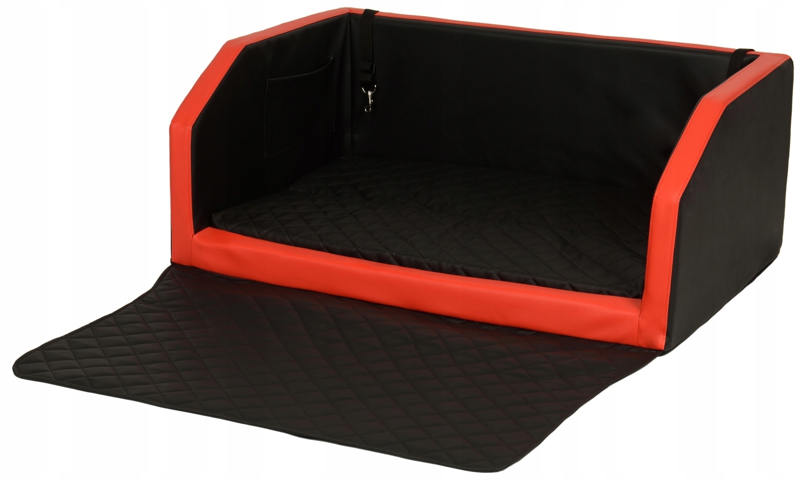 Transporter samochodowy dla psa do bagażnika z materacem i pasem 100x90 Producent Inny