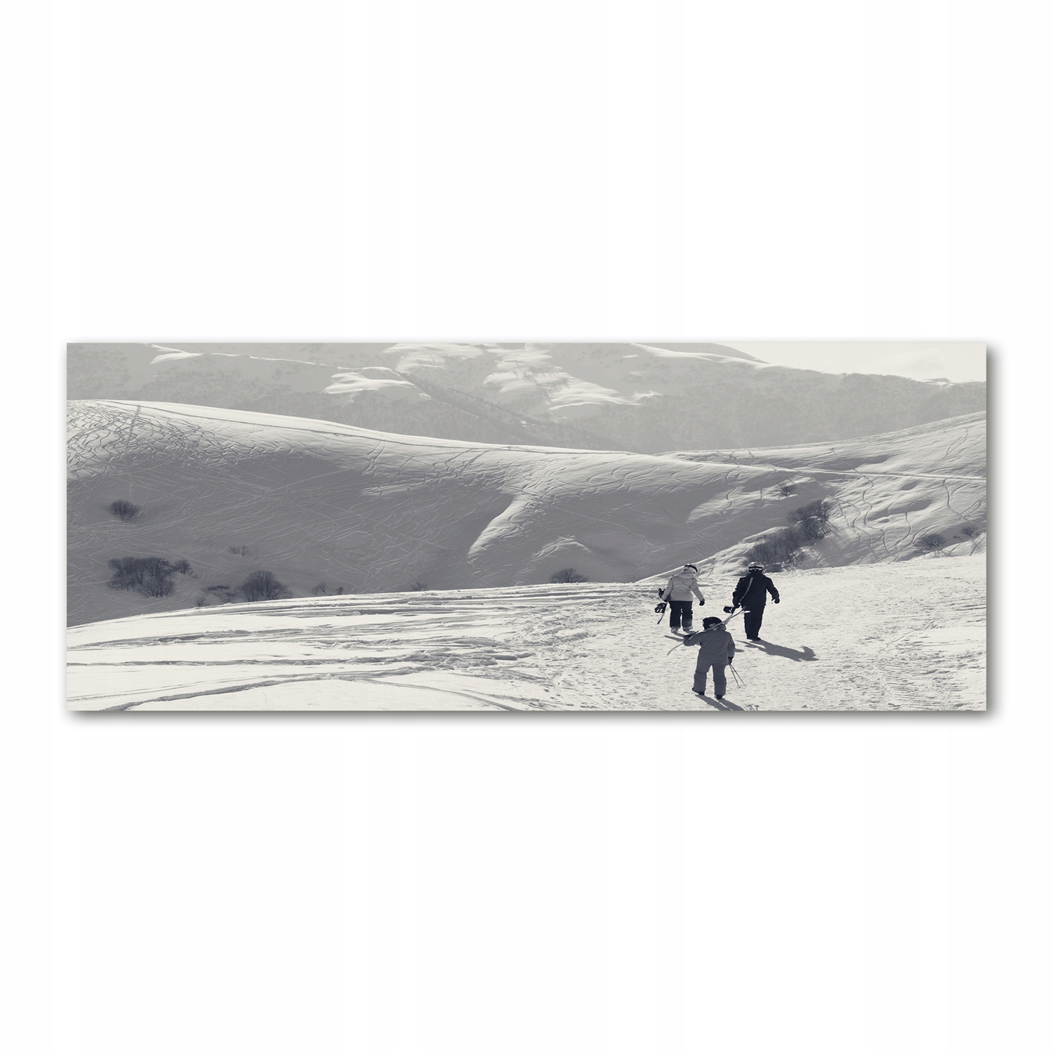 

Foto obraz na szkle akrylowym Narciarze 125x50 cm