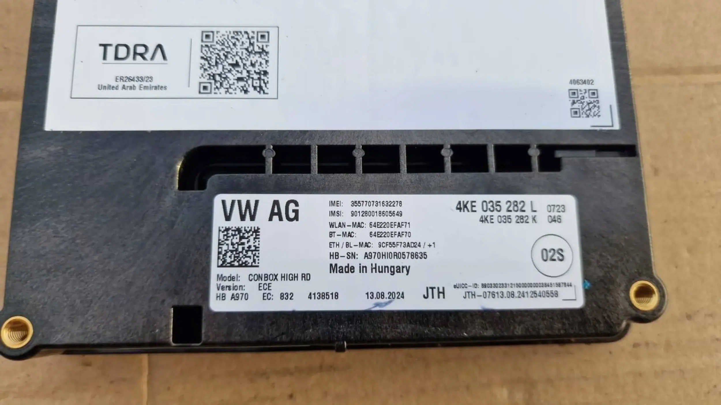 Audi Nowy Moduł CONBOX 4KE035282L Marka Audi