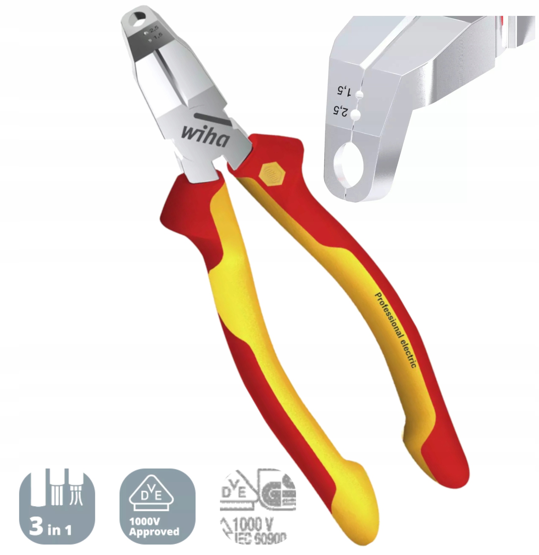 Wiha Instalační kleště TriCut Professional elektrické Vde 170 mm 38853