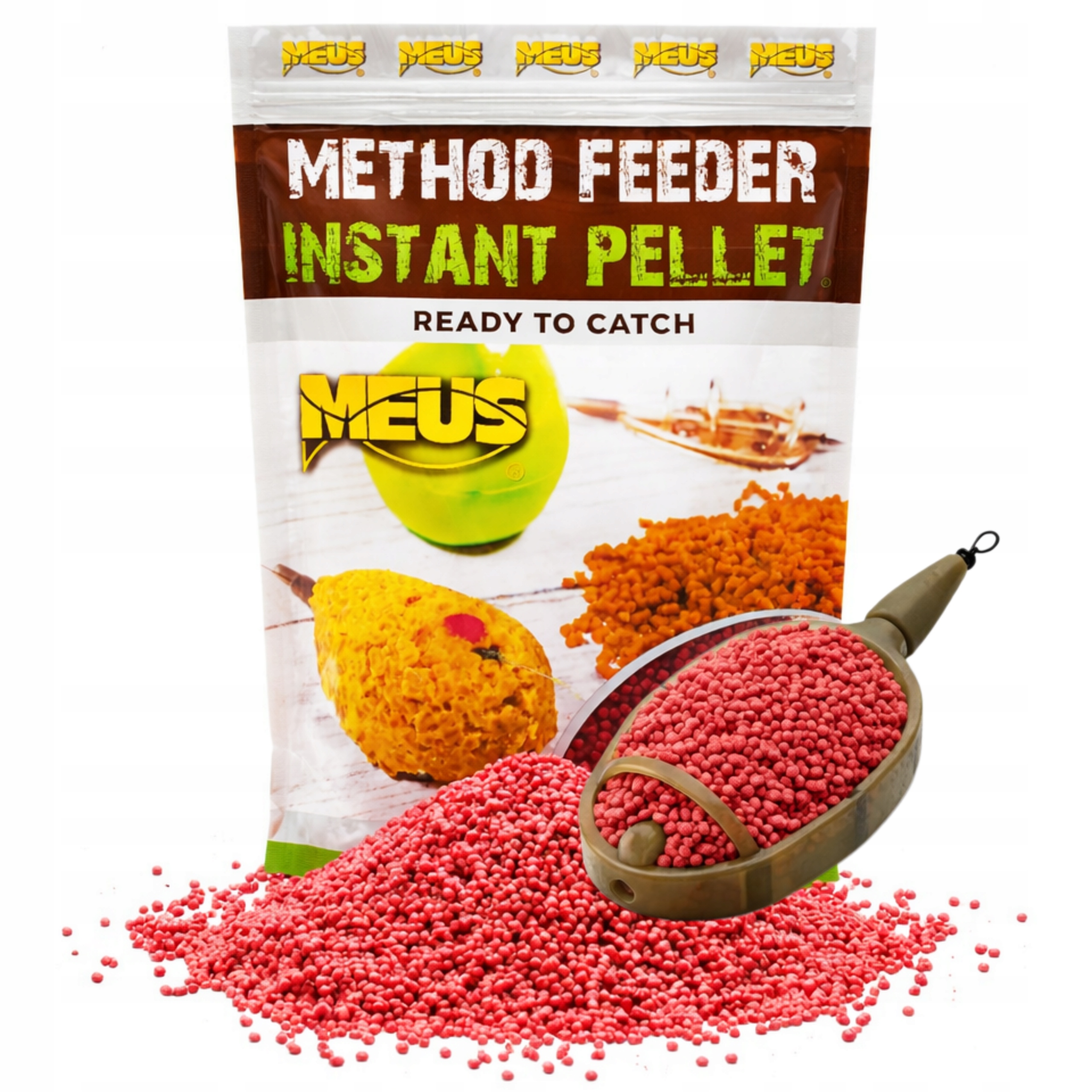 Meus Pellet Gotowy Nawilżony Instant Method Feeder 2mm Truskawka