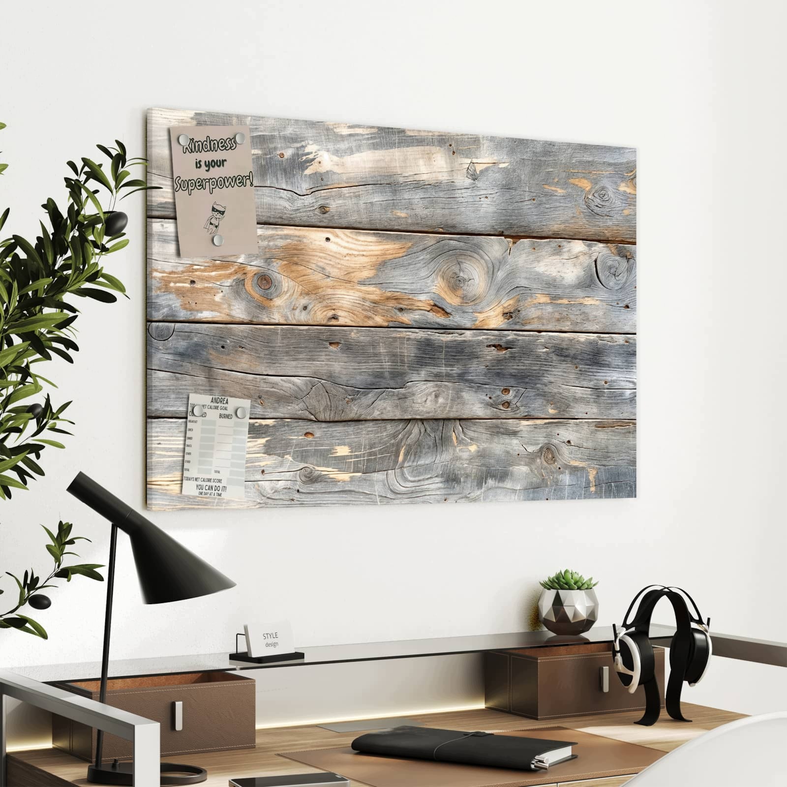Magnetická tabule Vintage Prkna 90 × 60 cm