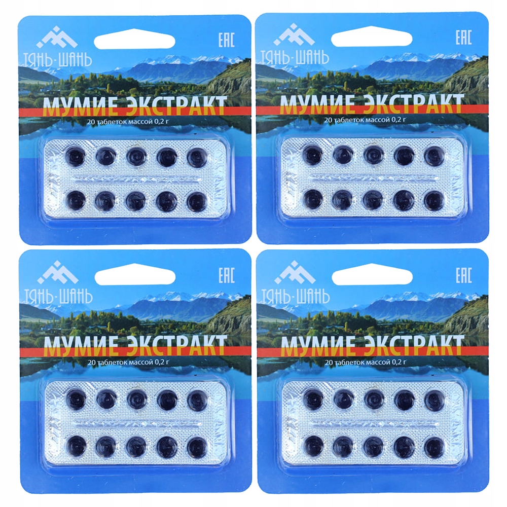 

4 x Mumio Kirgiskie Tien-szan 80 tab Biostymulator