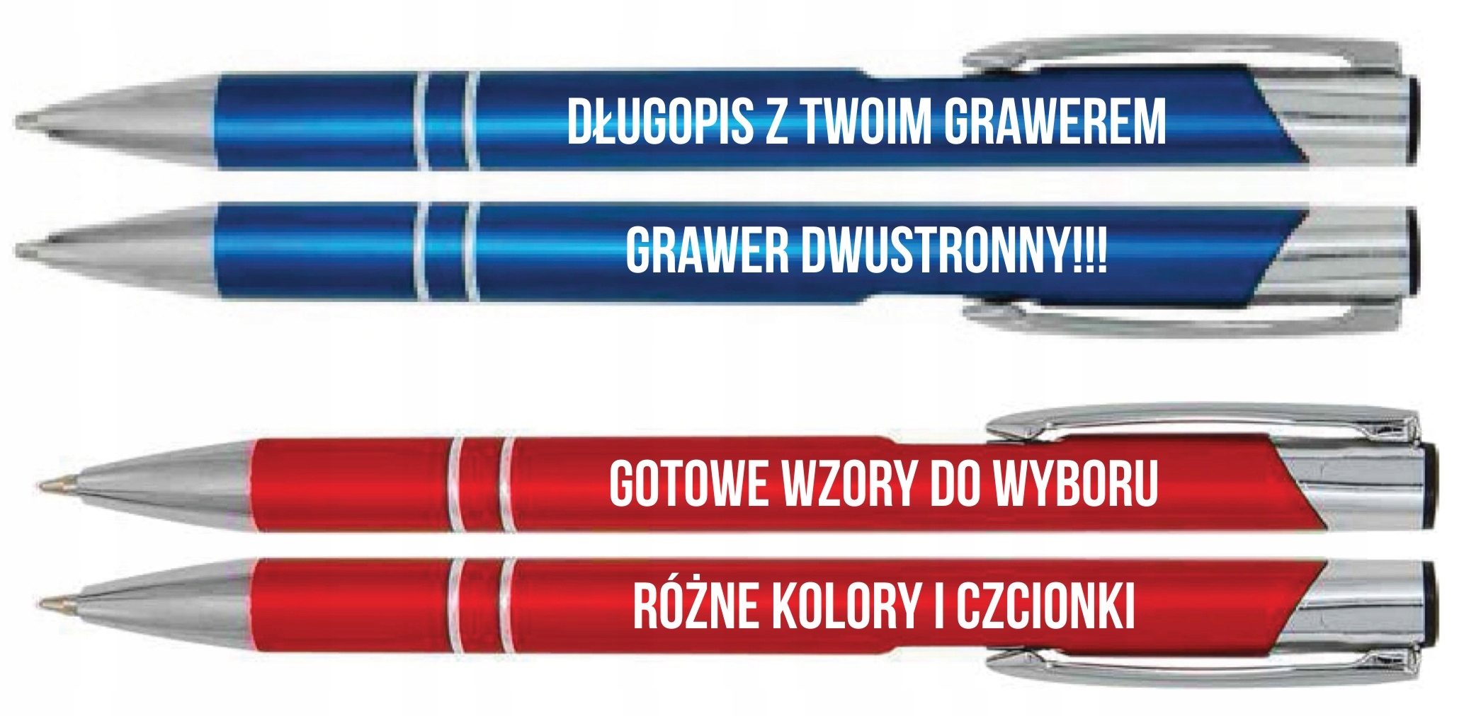 

Długopis Z Grawerem Dwustronnym Czarny Wkład