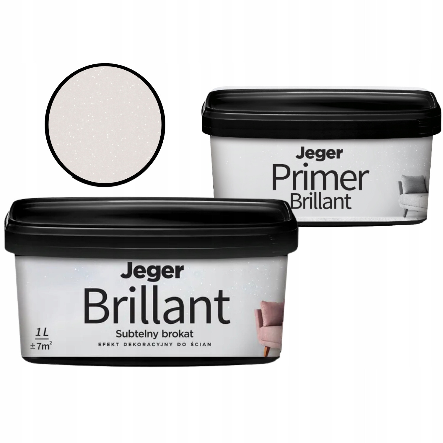 Zestaw Dekoracyjny Ścienny Z Efektem Brokatu Brillant Elegant Primer