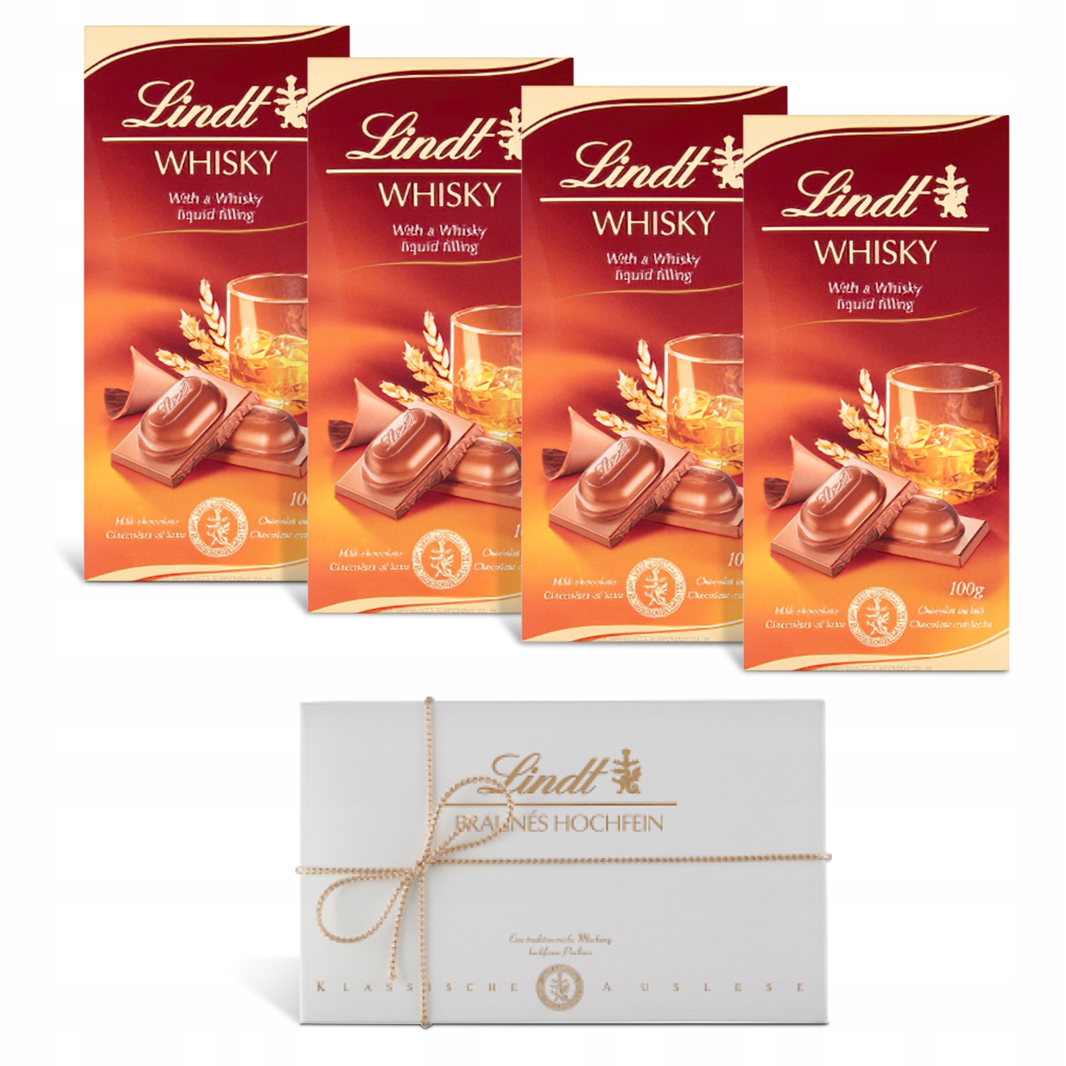 Lindt czekolada mleczna Whisky 4x100g + GRATIS 14080329383 Allegro.pl