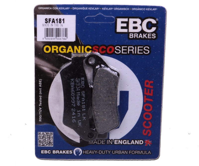 KLOCKI HAMULCOWE EBC YAMAHA YP 125 1998-2009 PRZÓD