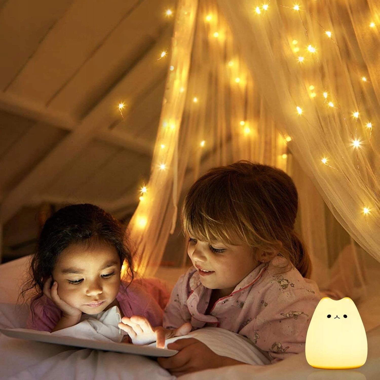 LED SILIKONOWA LAMPKA NOCNA DLA DZIECI MIĘKKA USB STEROWANIE DOTYKOWE Kolor dominujący biały