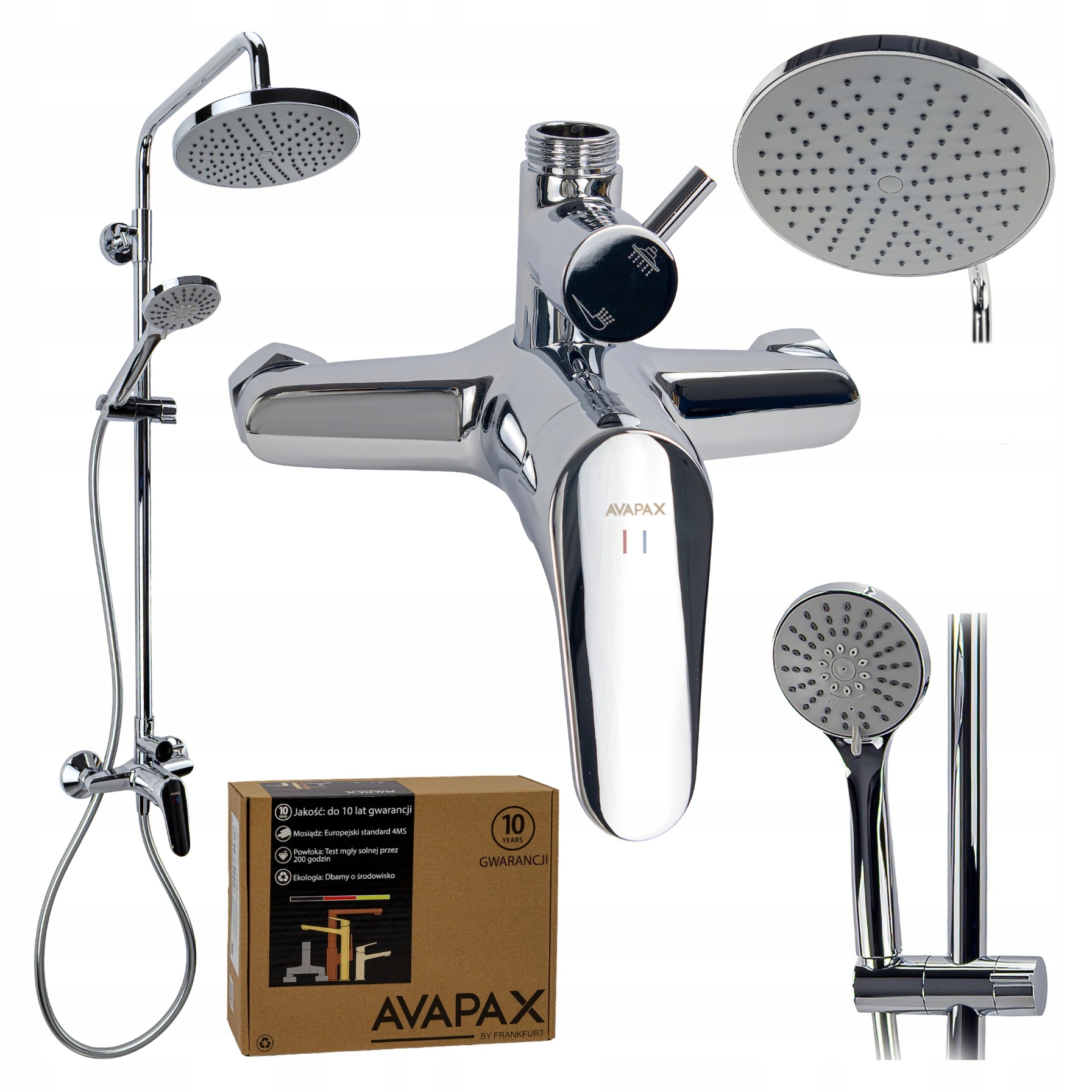 Sprchový set Sprchový sloup s baterií do kabiny Deszczownica 20