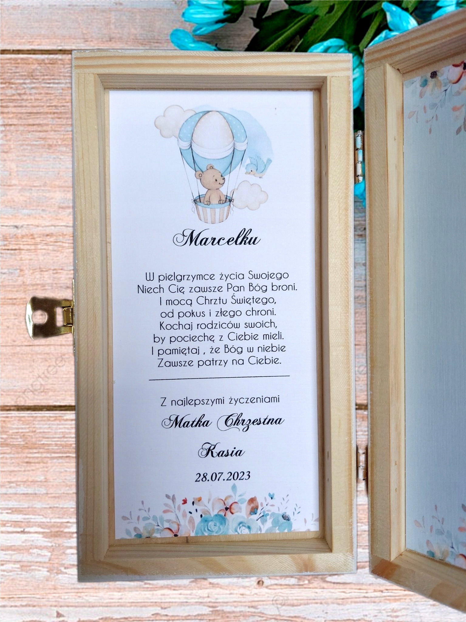 Pamiątka Sakramentu CHRZTU CHŁOPCA prezent uv Marka inna