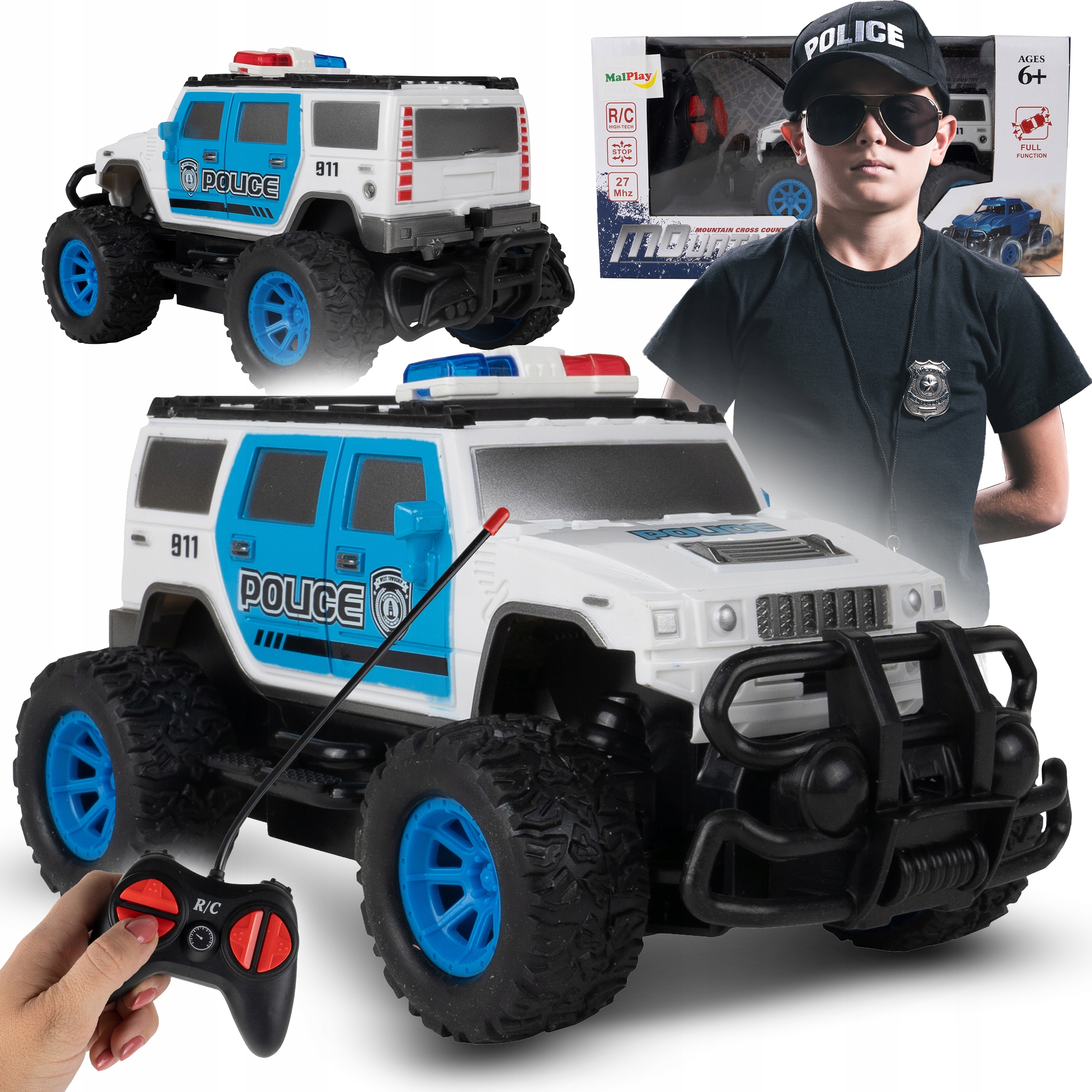 

Samochód Auto Policja Rc 1:22 Z Ładowarką Usb