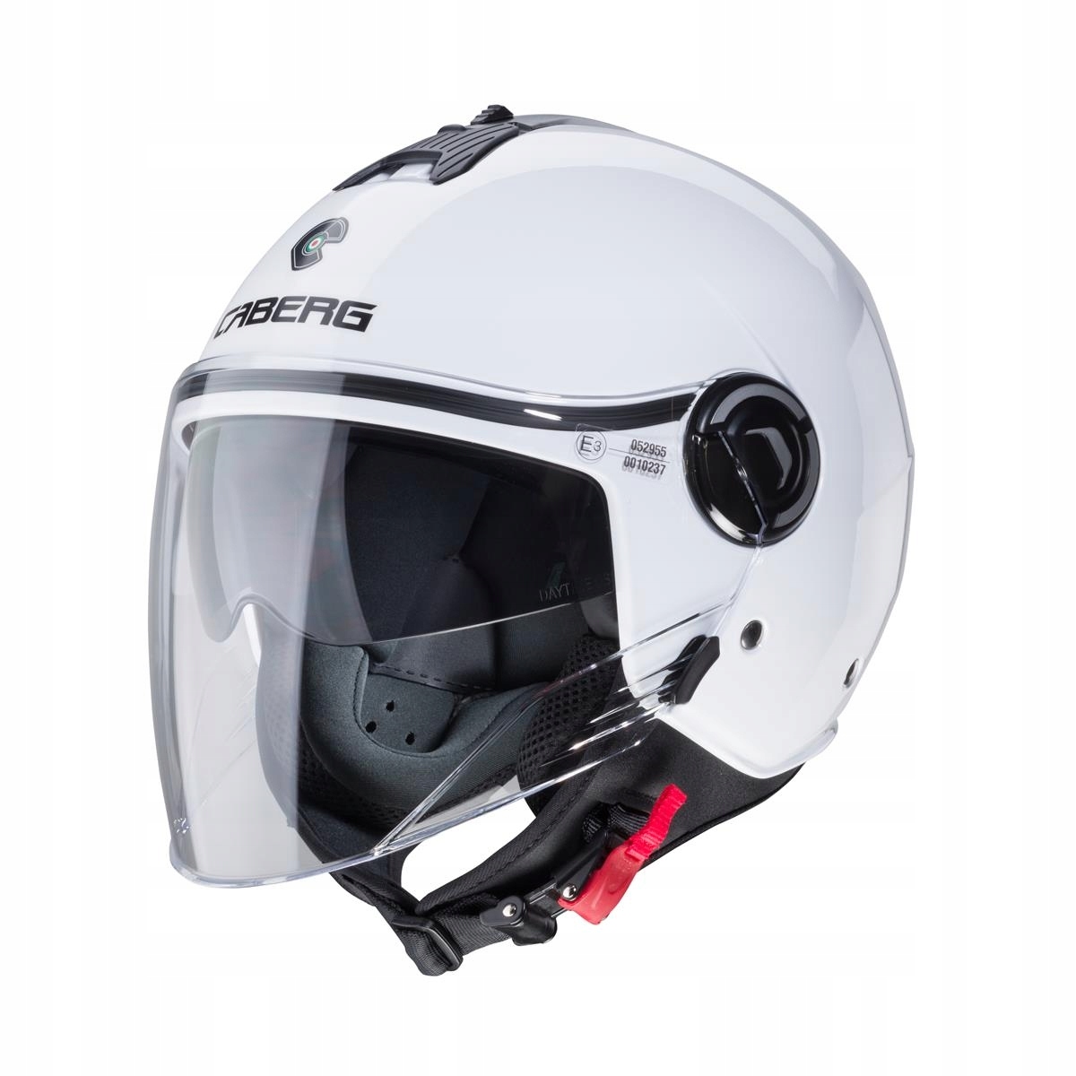 Caberg Otvorená Prilba Jet S Blendou Model Riviera V4X Solid Farba Biela Lesk