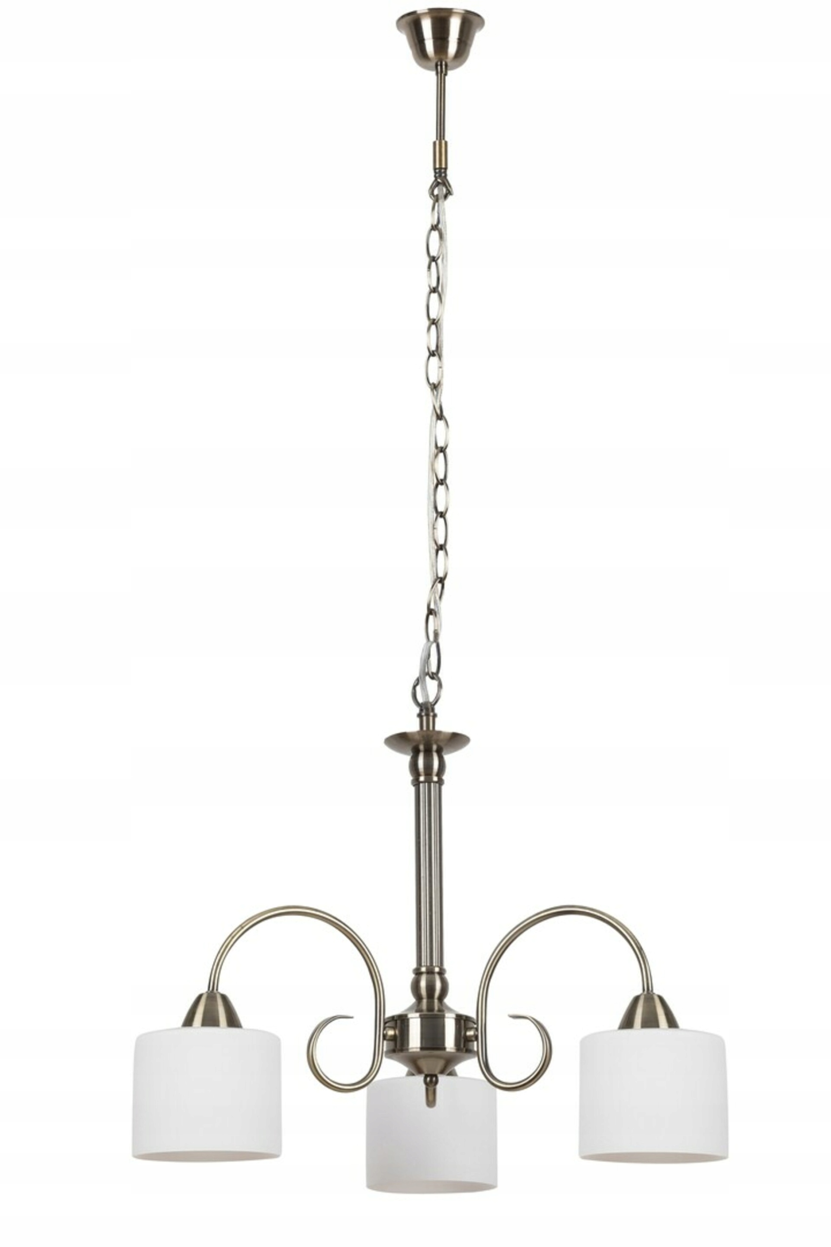 Rabalux Edith luster E27 3x60W patina mosadz, opálové sklo, 100cm