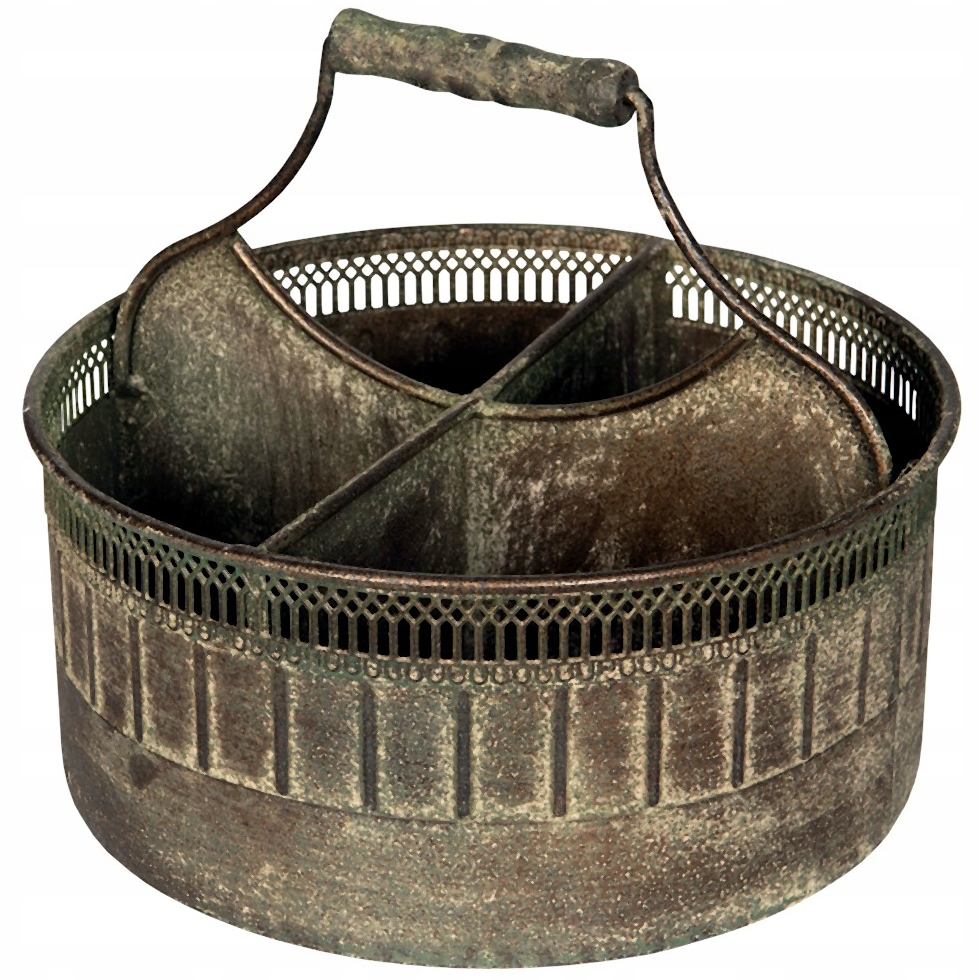 Nádoba Podnos Na Nářadí Květiny Rostliny Kovový Pro Zahradu 26 cm