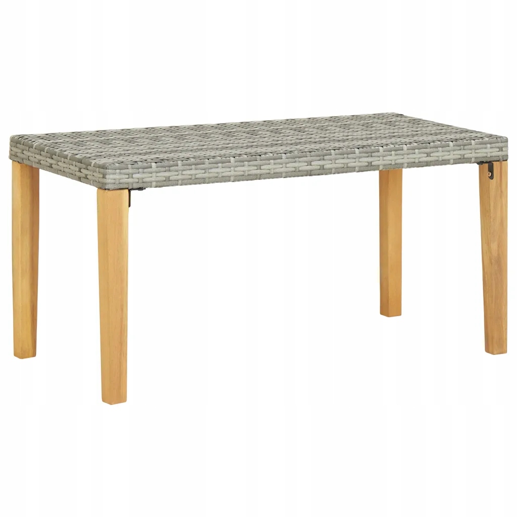 Zahradní lavice polyratanová šedá 120 x 40 x 40 cm