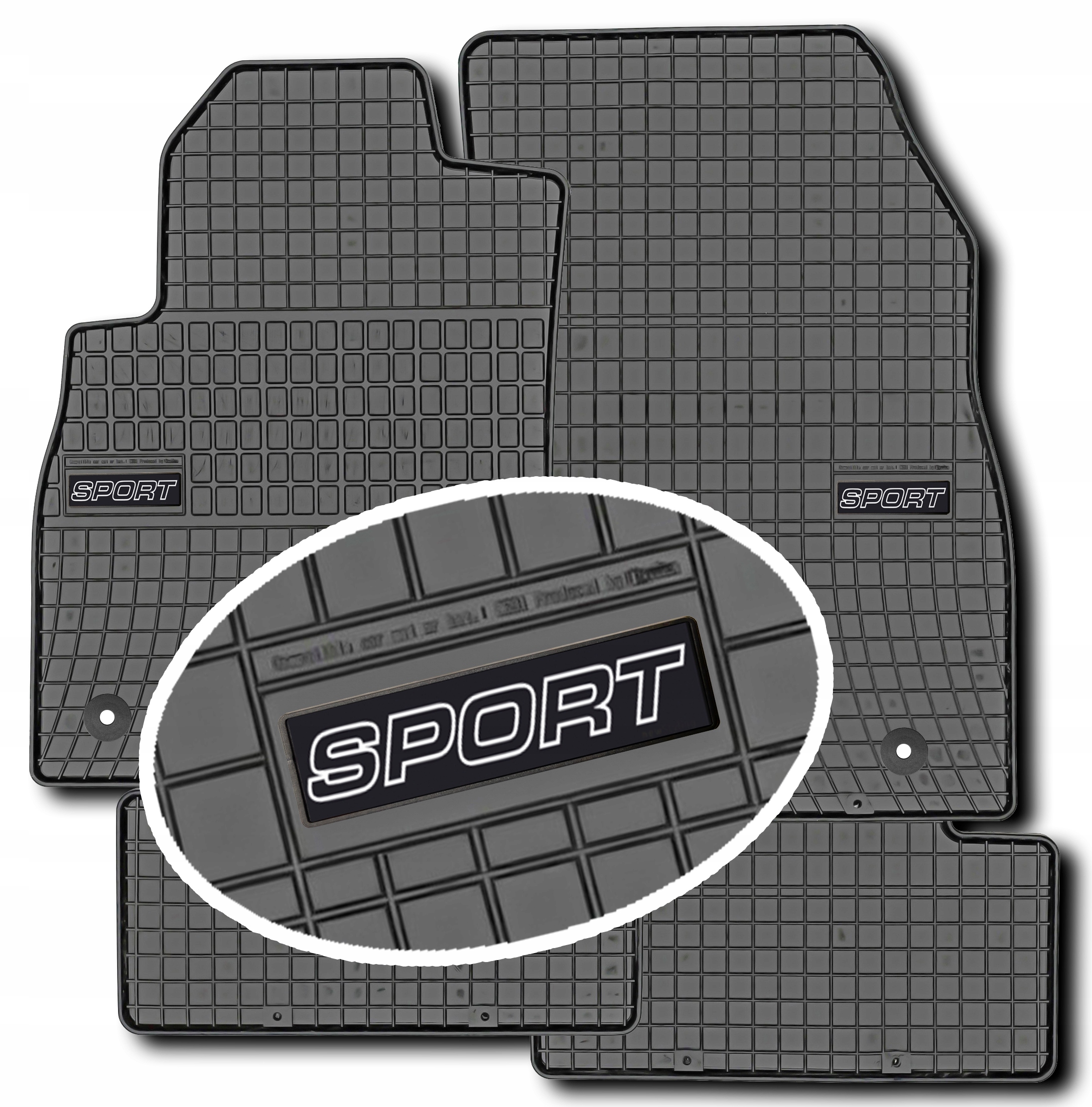 Dywaniki wycieraczki gumowe do samochodu Frogum Emblemat Sport