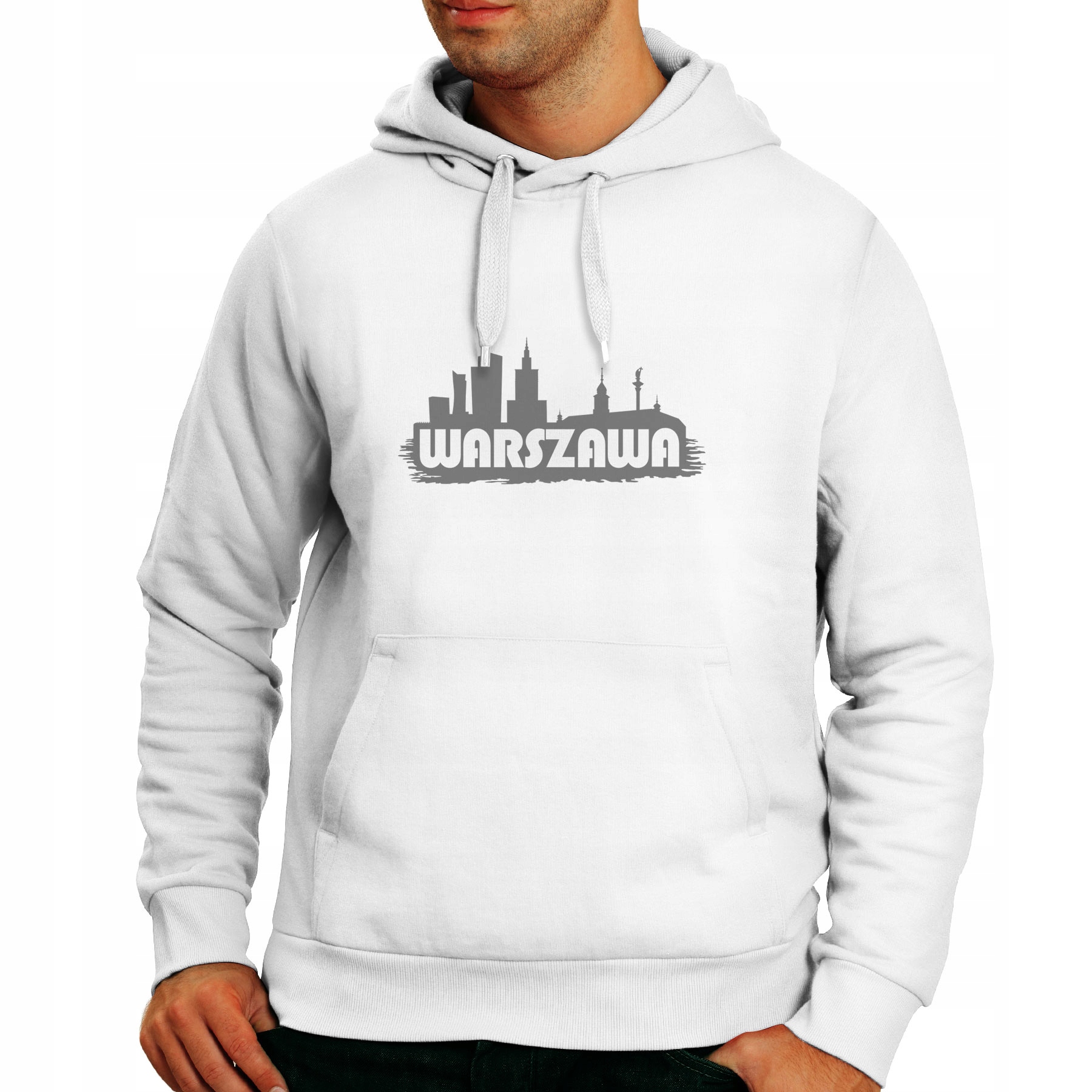 

Bluza z kapturem Warszawa City (M):: S,: biały