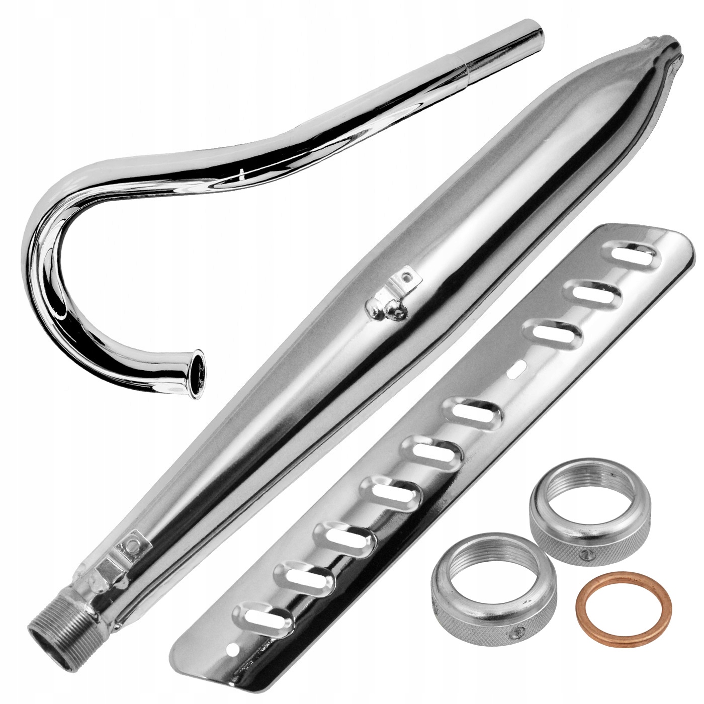 TŁUMIK KOLANKO OSŁONA NAKRĘTKA MOTORYNKA PONY KPL