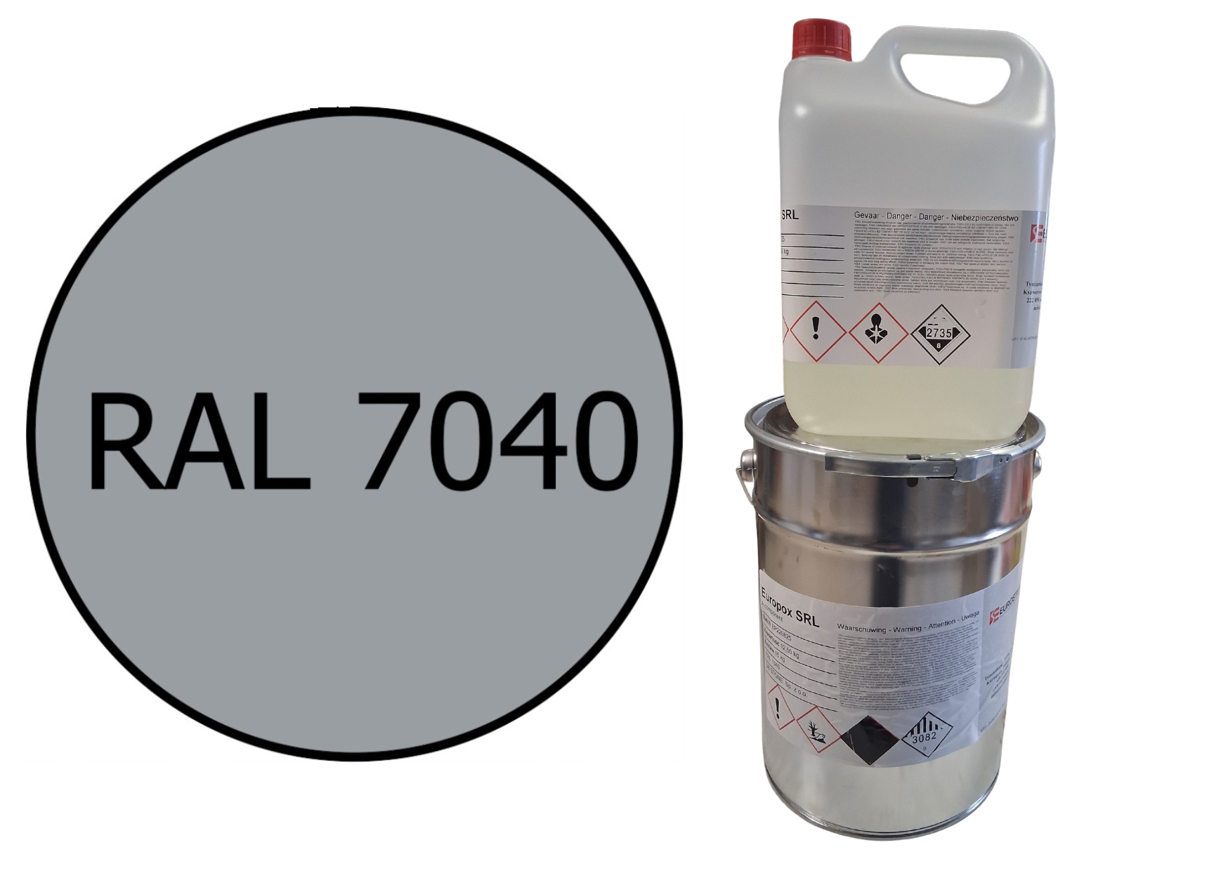 Epoxidová živica na garáž Šedá Rall 7040 Živicová podlaha 40 m2