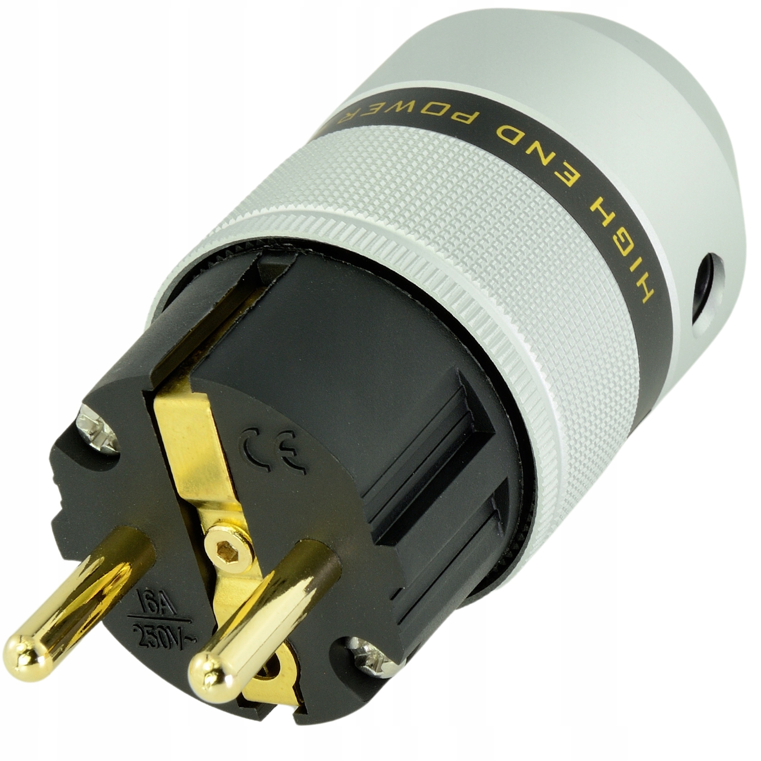 Napájecí Síťový Konektor Schuko Zlacený Samec Auden WZ7-2P-G Max 20 mm