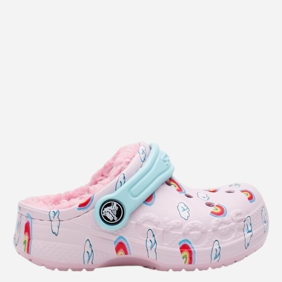 Chodaki dziecięce dla dziewczynki ocieplane Crocs Baya Lined Printed
