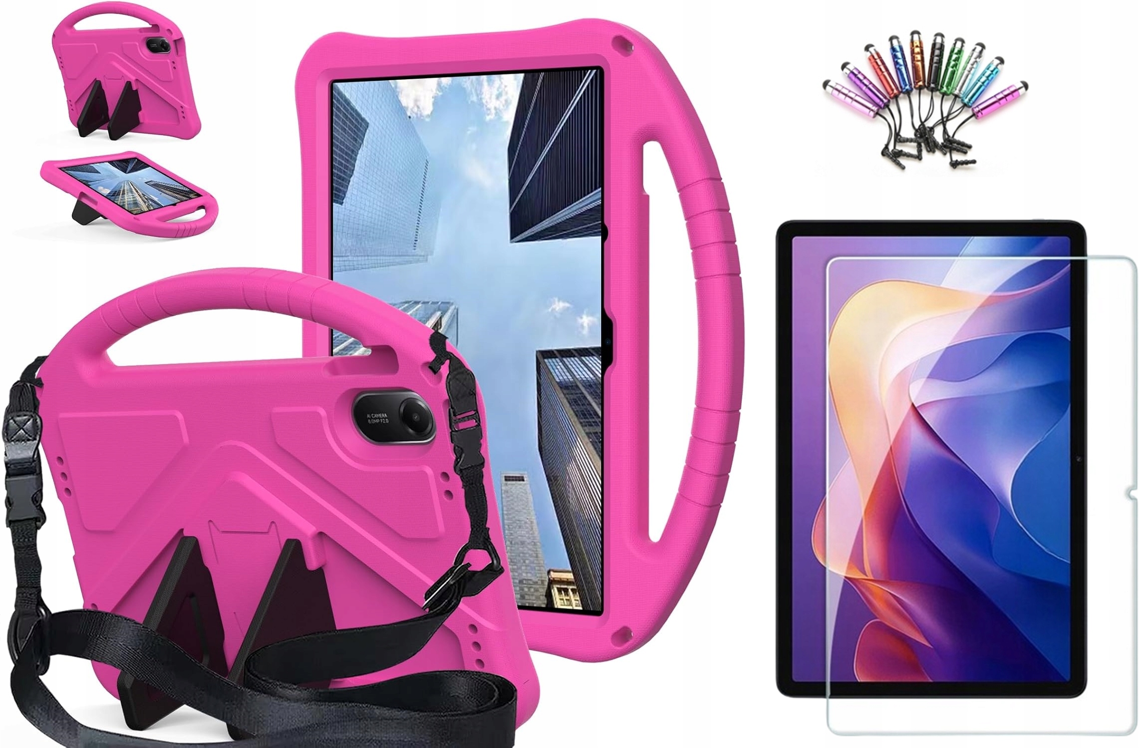 Etui Ochronne Eva dla dzieci Xiaomi Redmi Pad 2 11" Szkło Rysik pasek