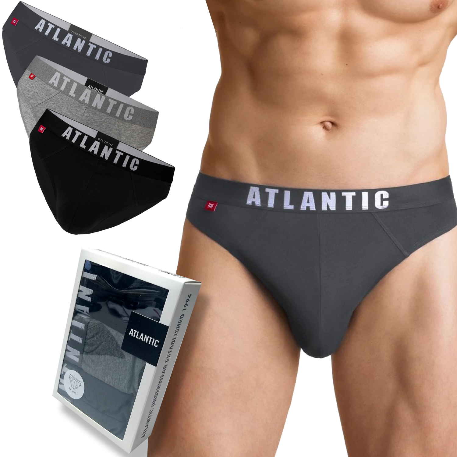 

Atlantic slipy męskie 3PAK 3MP 094 sport mix