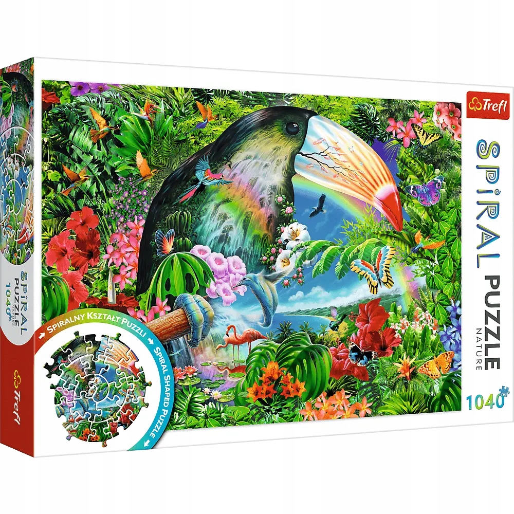 

Puzzle 1040 Spiral Tropikalne zwierzęta Trefl