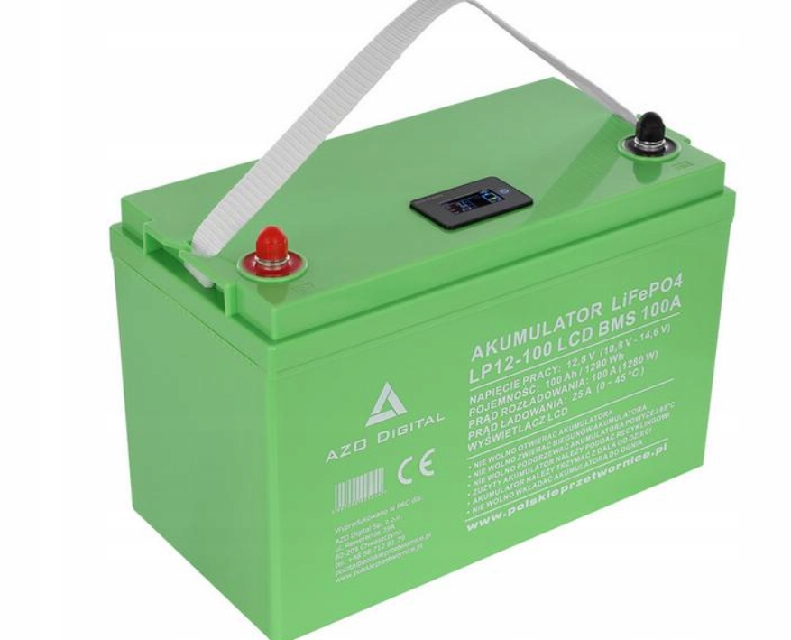 Akumulator Azo LiFePO4 LP12-100 100Ah 12V 100A LCD