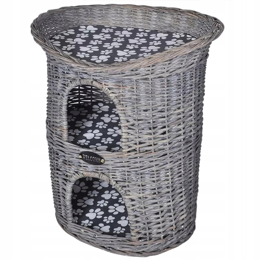 Levně Domeček pro kočky VidaXL vícebarevný kulatý 58 x 42 cm x 58 x 42 x 62 cm