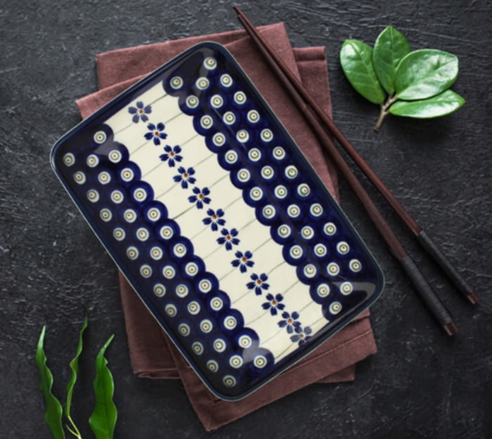 Talířek na sushi Bolesławiec 1 Druh 12,2x18,3 cm GU2021DEK166A